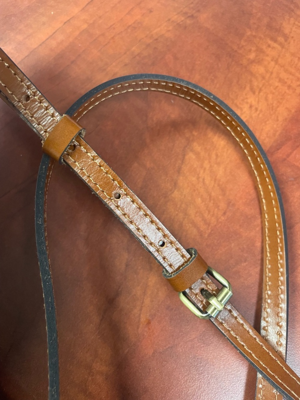 Patricia Nash Quilted Bonny Denim Crossbody Bag with Tan Leather Strap - Picture 4 of 11